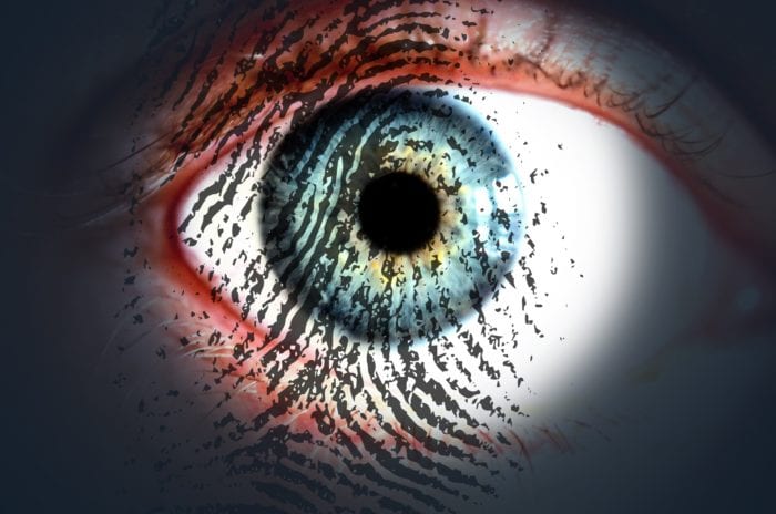 eyeball with fingerprint 